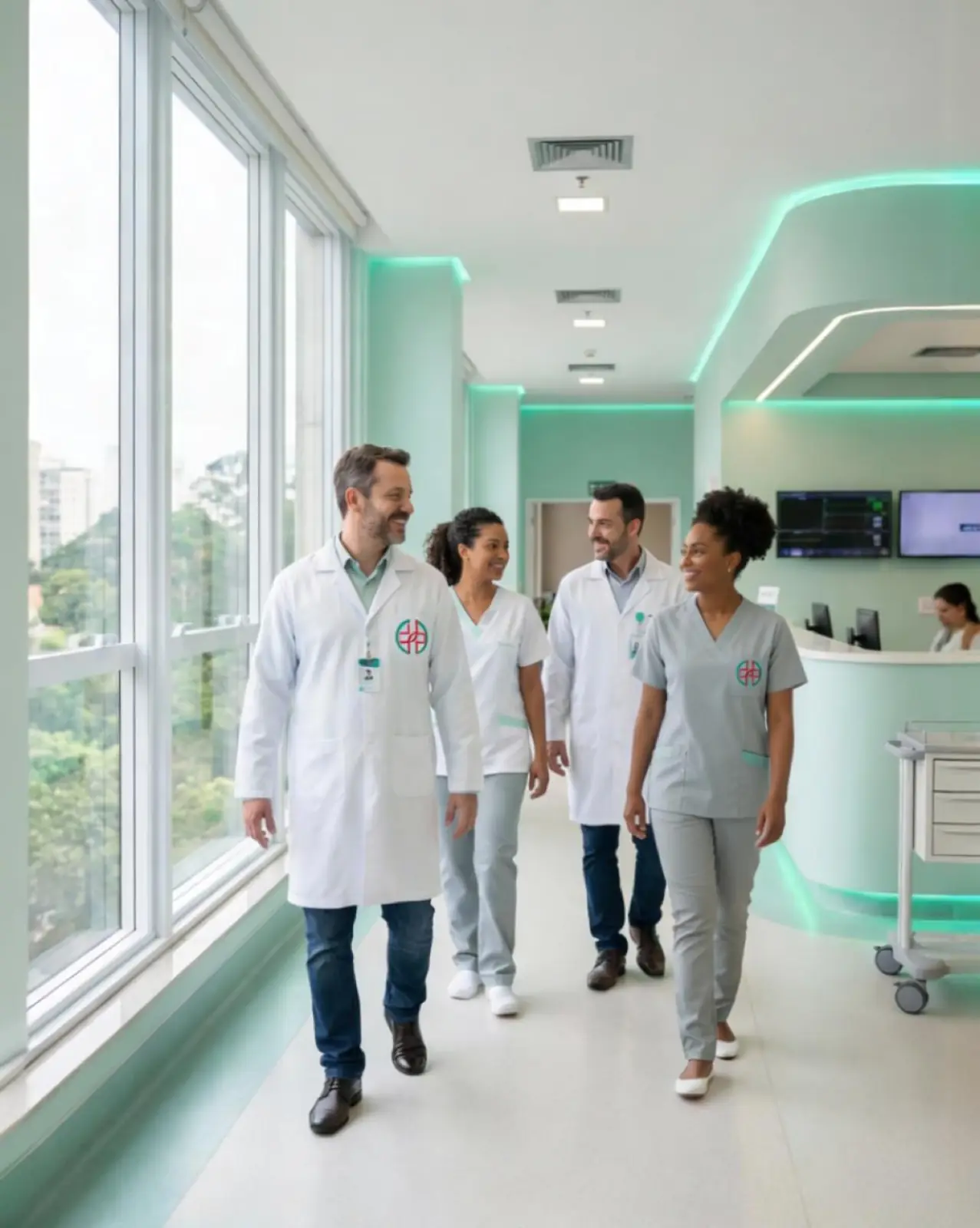 Equipe técnica TUPAN em ambiente hospitalar